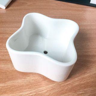 White Ceramic Succulent Pot