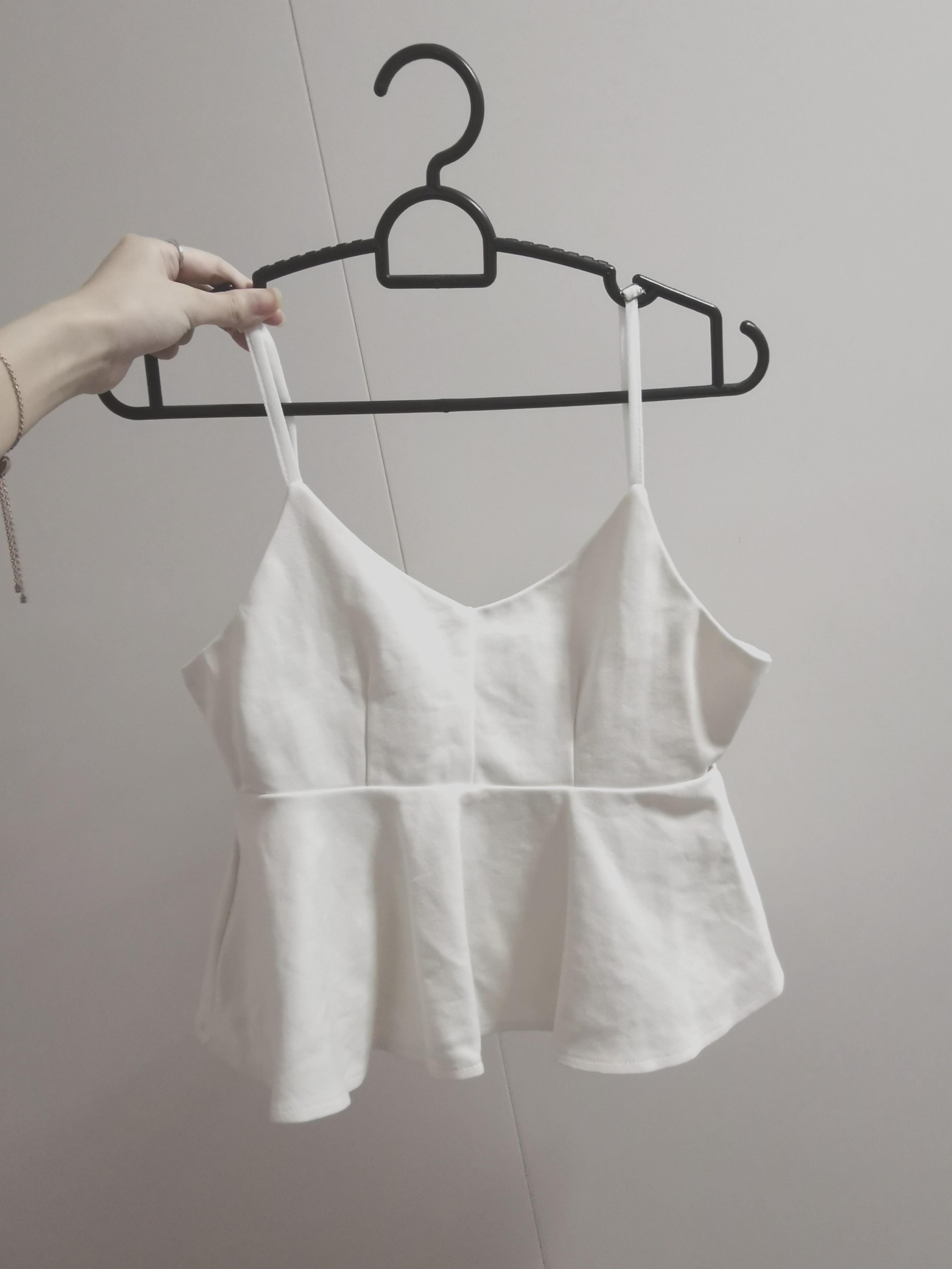 white peplum crop top