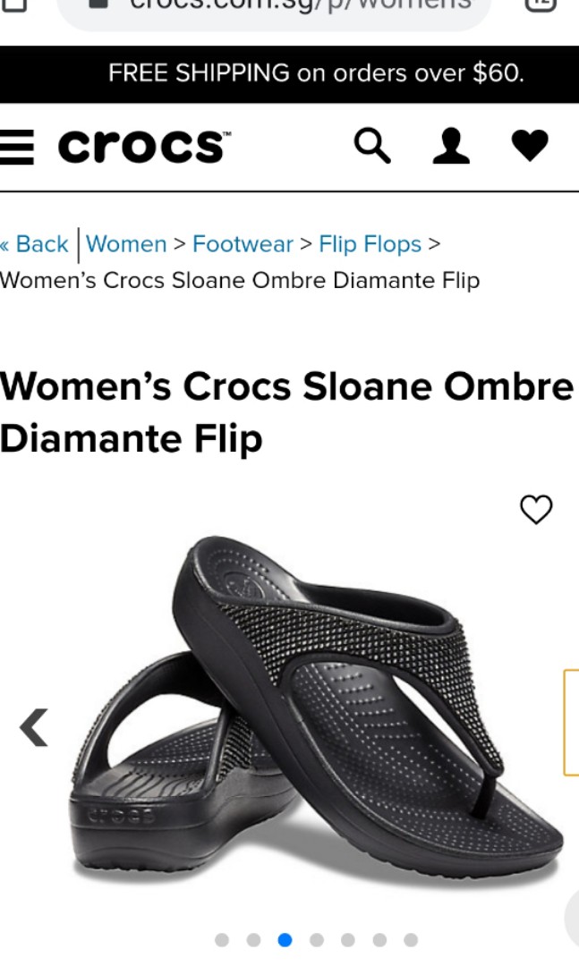 Women Crocs Sloane Ombre Diamente Flip BRAND NEW WITH TAG SIZE US 6
