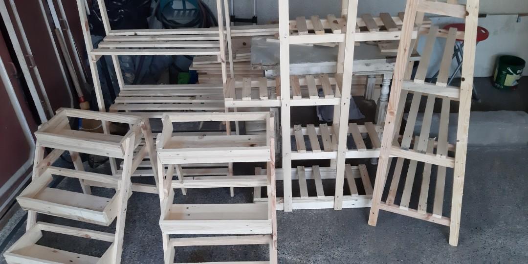 Wooden Plant Rack for sale, Furniture & Home Living, Gardening, Soil