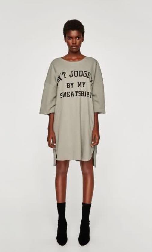 Zara discount sweatshirt dress