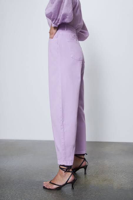 Zara lilac jeans, Fesyen Wanita 