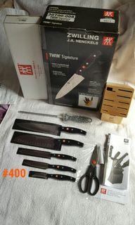 ZWILLING J.A. HENCKELS TWIN SIGNATURE 8 pc. Block Set (Made in Germany) Wusthof Global Kitchenaid Breville Shun