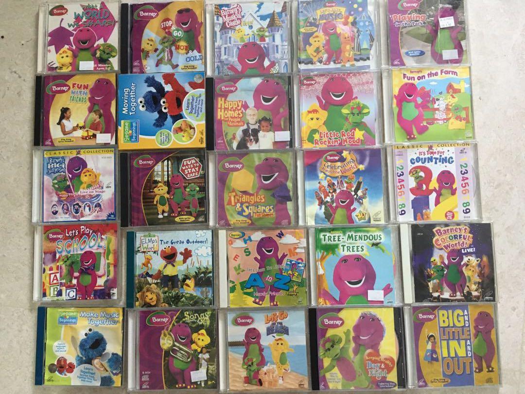 1 Lot Barney And Sesame Street Vcds Hobbies And Toys Music And Media Cds