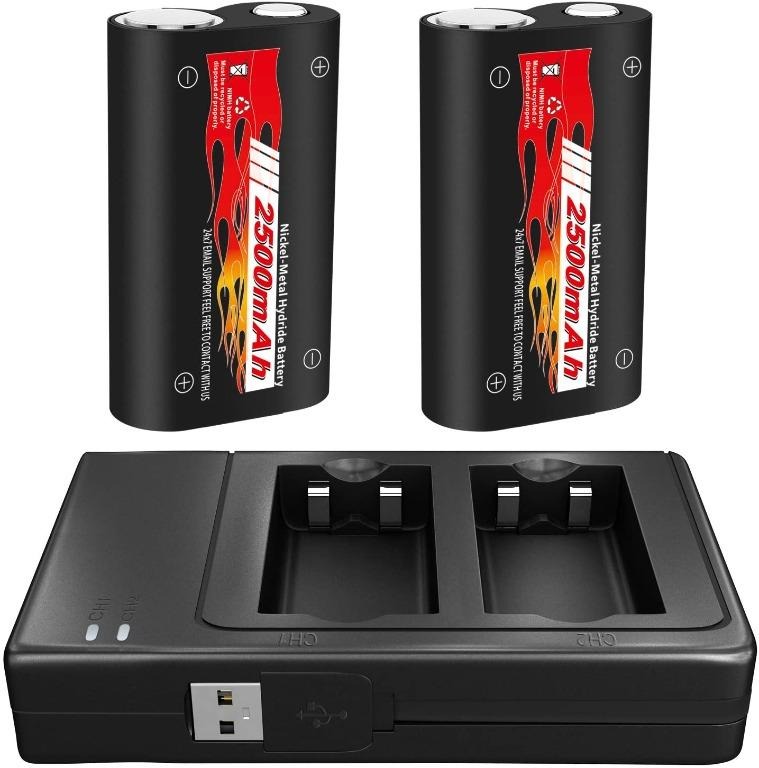 916FG Xbox One Controller Battery Pack 2 x 2500mAh High ...