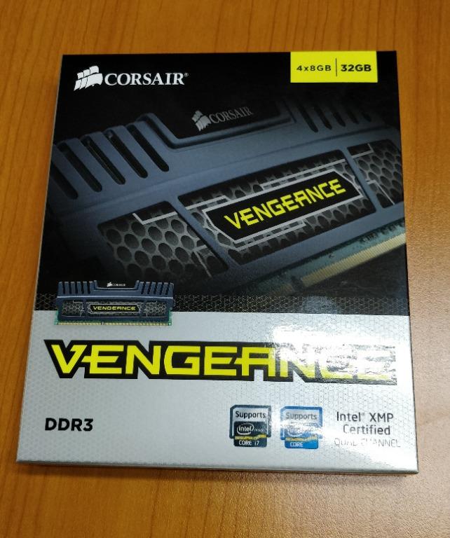 全新Corsair Vengeance 32GB (4x8GB) DDR3 1600 MHz (PC3 12800) 桌上