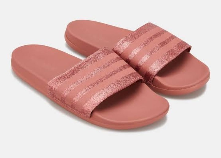 adilette comfort slides raw pink