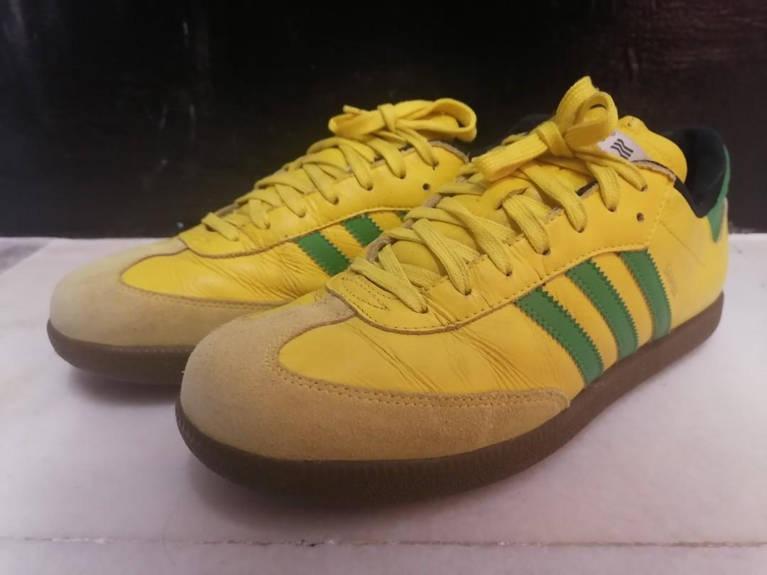 Adidas samba golf top shoes green and yellow