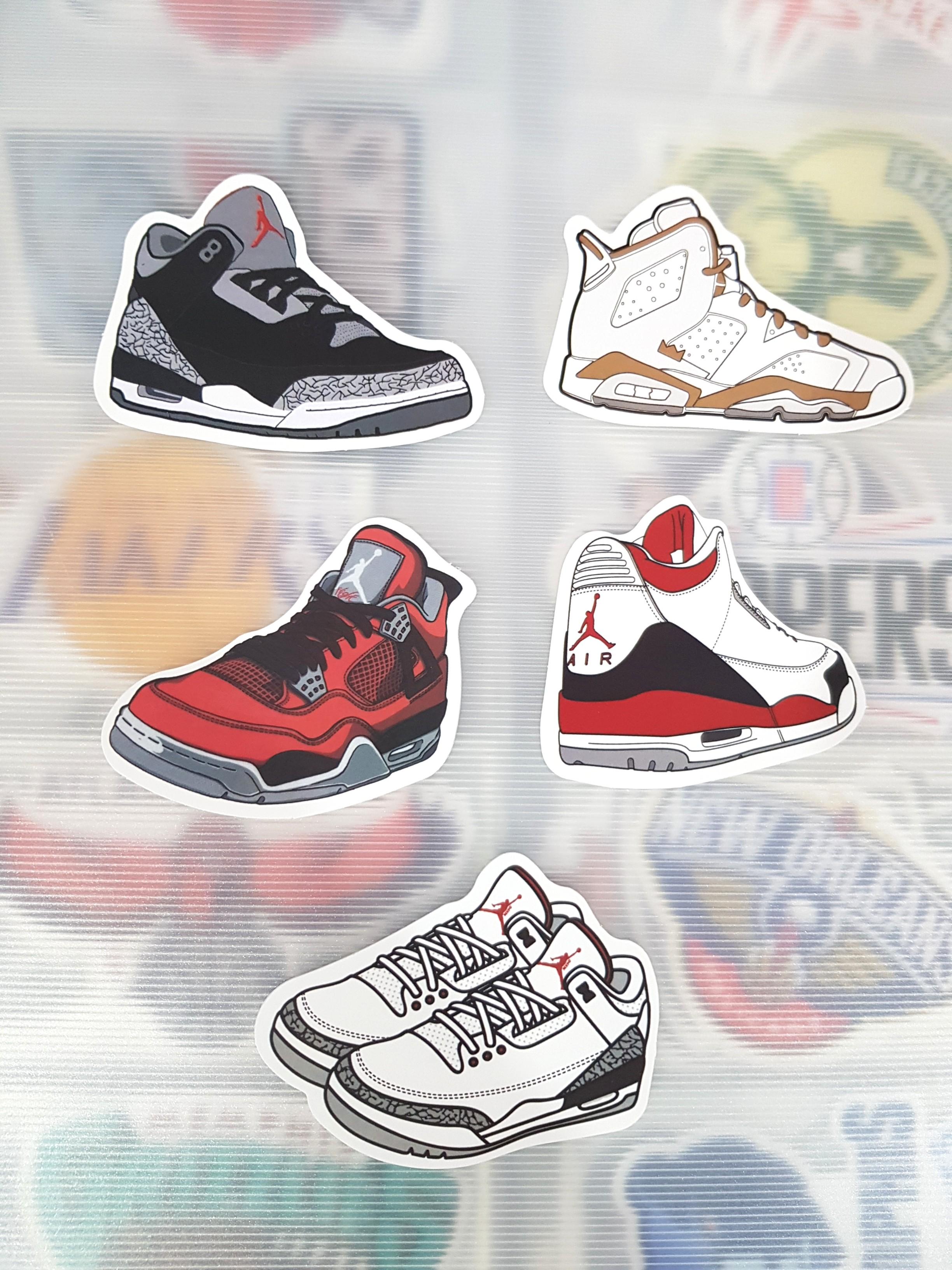 jordan shoe stickers
