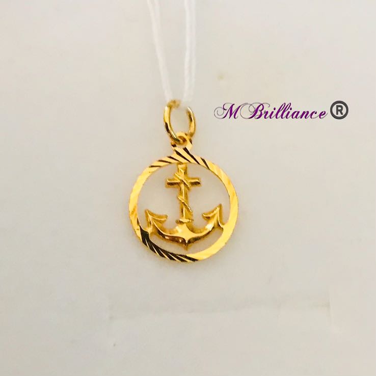 Gold anchor pendant meaning online