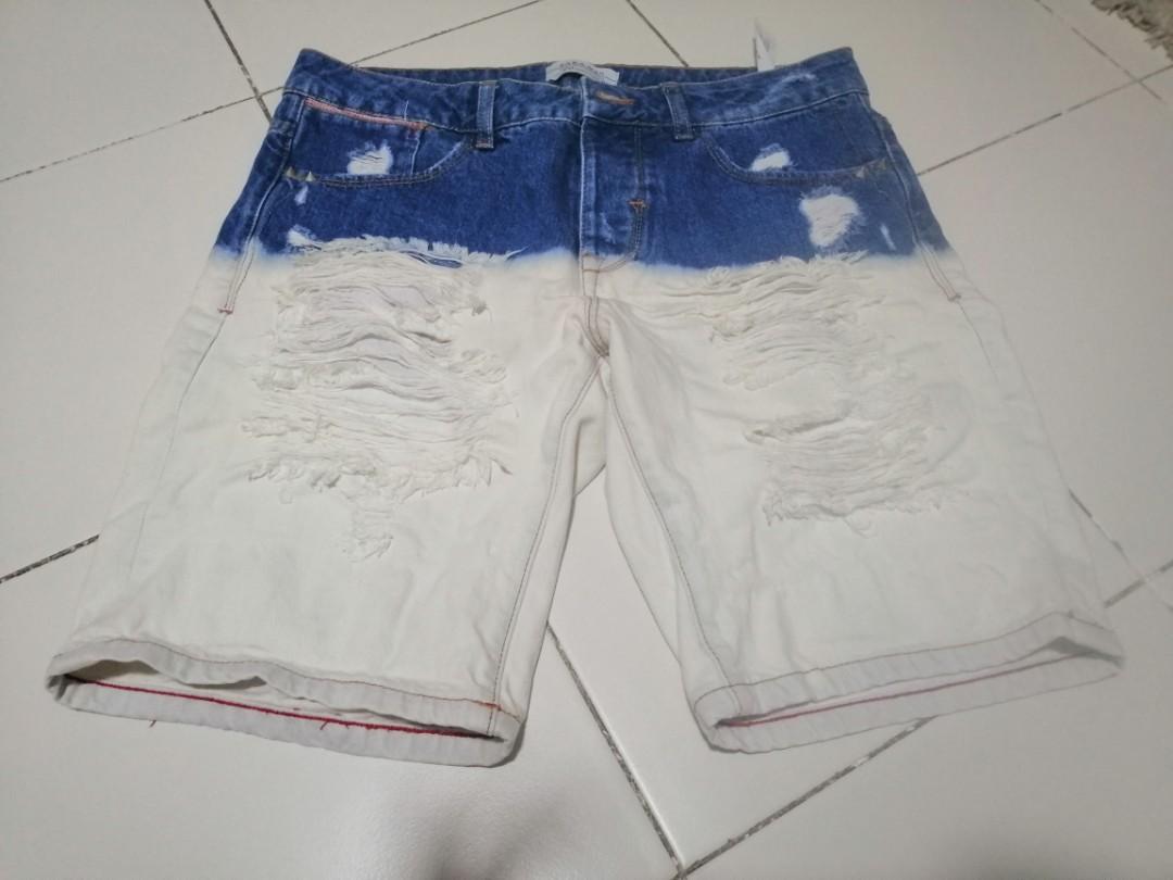zara mens jean shorts