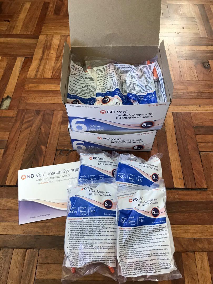 BD Veo insulin syringe, Beauty & Personal Care, Sanitary Hygiene on