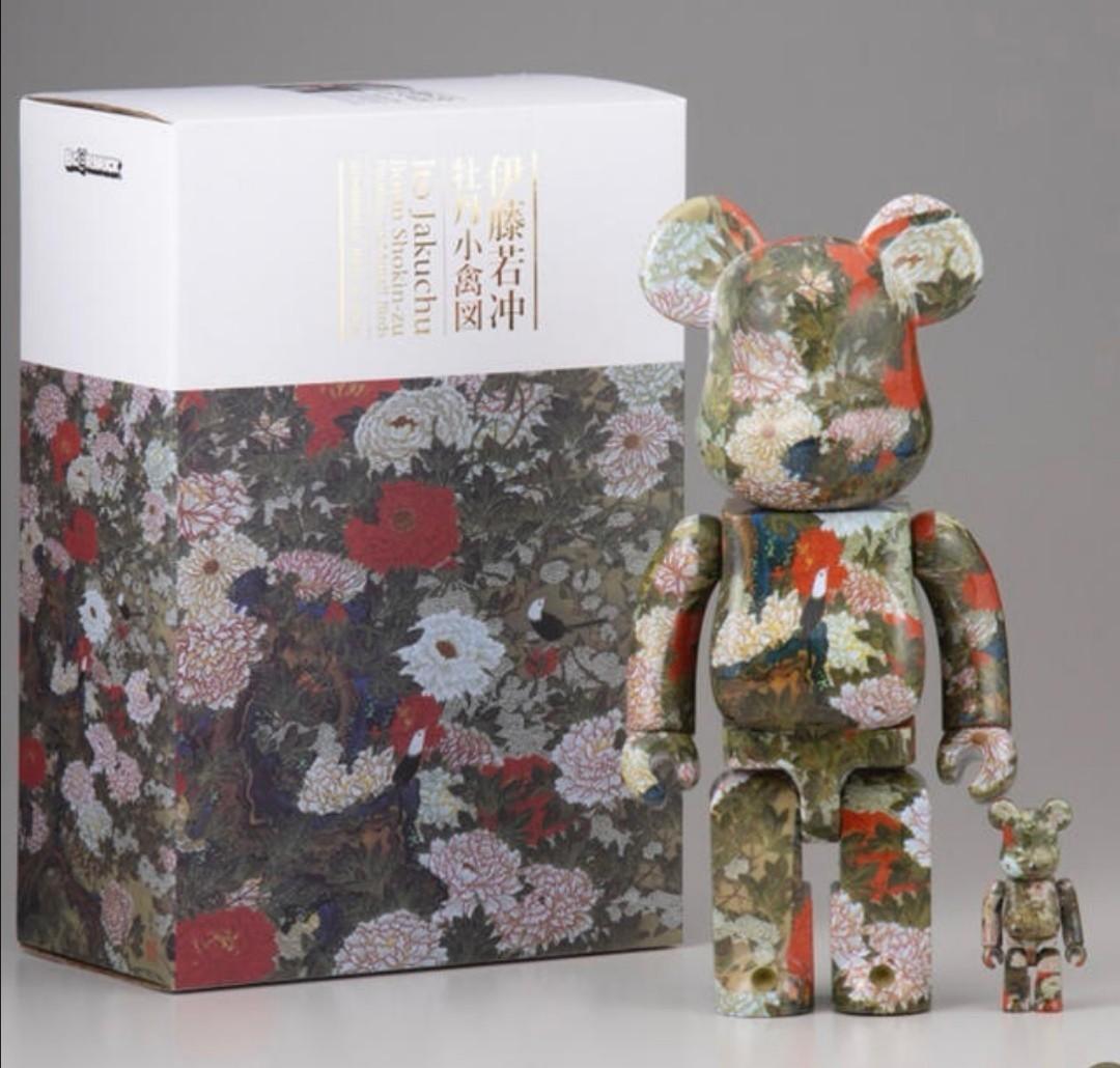 BE@RBRICK 伊藤若冲「群鶏図」100% u0026 400% MEDICOM-