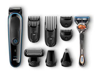 Braun MGK3080 9-in-1 Body Face Ear Nose Beard Rechargeable Cordless Hair Clipper Trimmer Shaver Razor