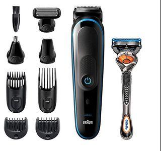Braun MGK5280 9-in-1 Body Face Ear Nose Beard Rechargeable Cordless Hair Clipper Trimmer Shaver Razor