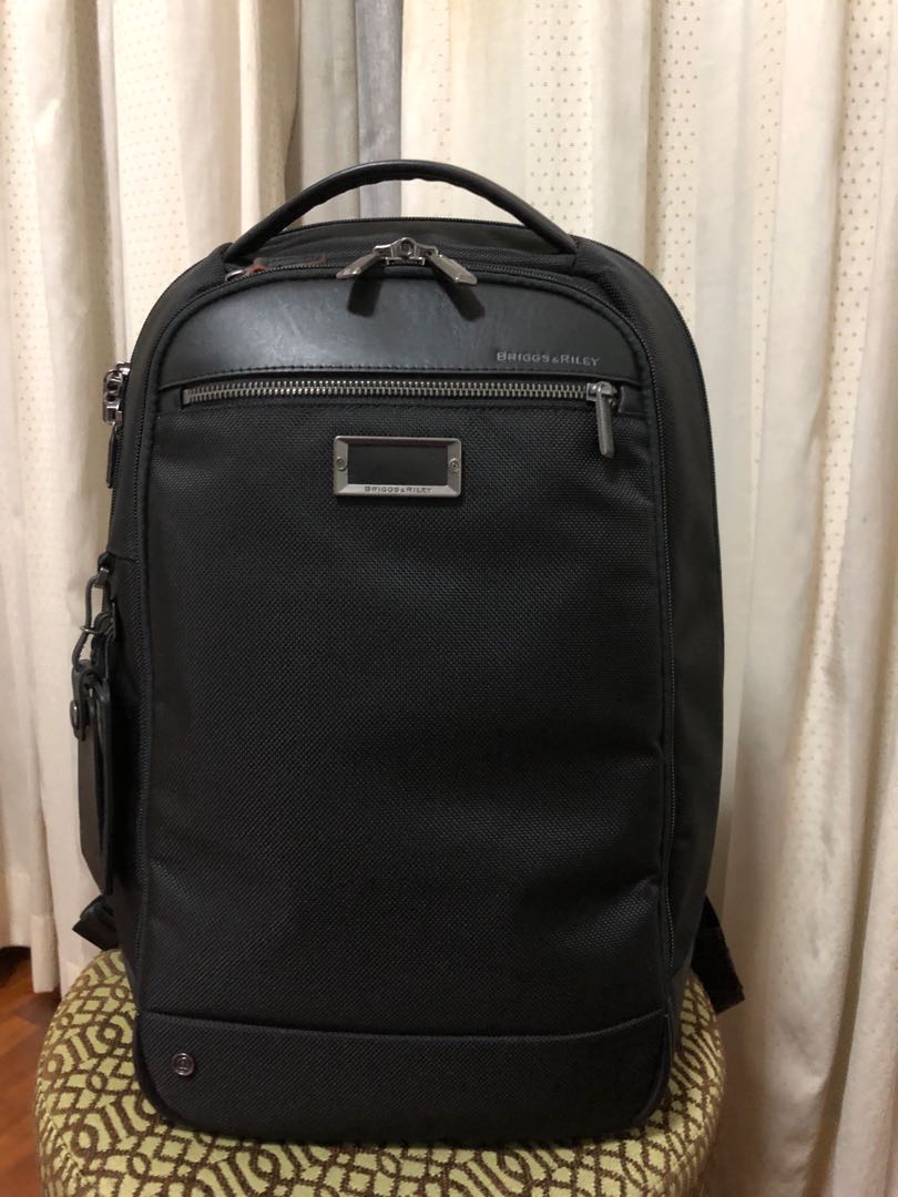 briggs and riley leather backpack