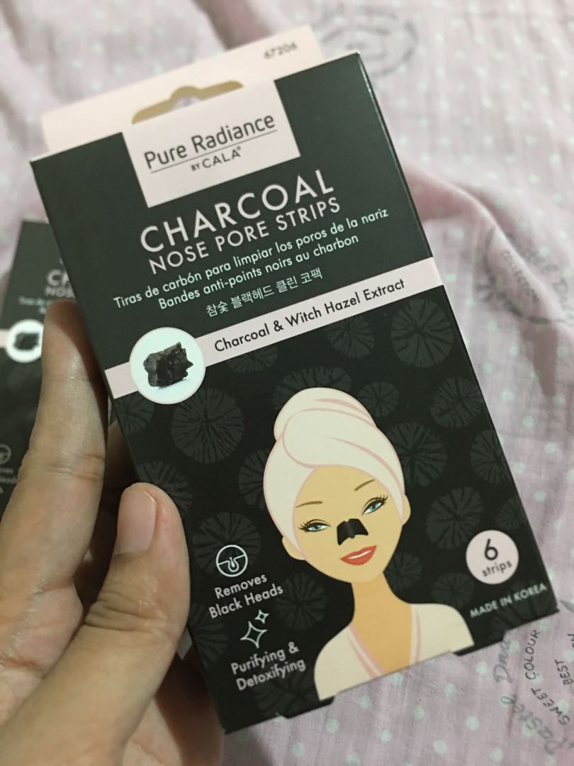 Cala Pure Radiance Charcoal Nose Pore Strips 6 pcs, Beauty & Personal