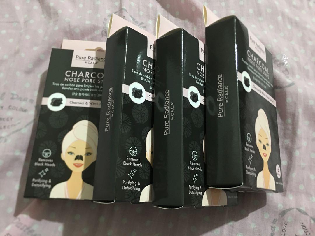 Cala Pure Radiance Charcoal Nose Pore Strips 6 pcs, Beauty & Personal