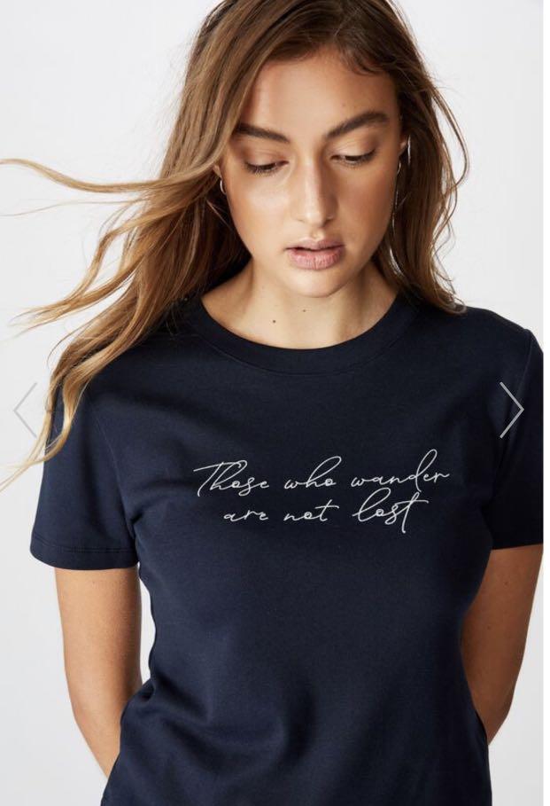 cotton on essential slogan t shirt 