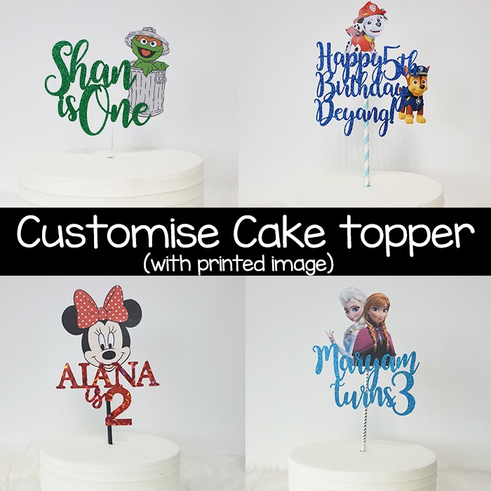 Customised Party Cake topper Cartoon characters Birthday Decoration