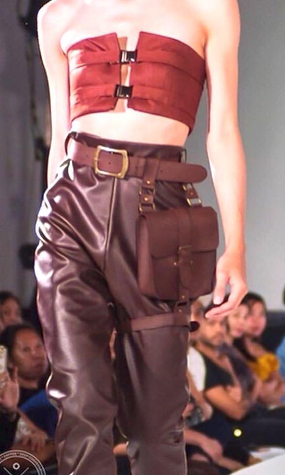 waist bag with leg strap