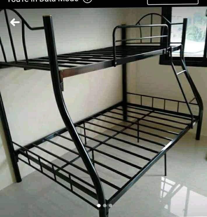 Double Deck Bunk Bed Frame Home Furniture Furniture Fixtures Beds Mattresses On Carousell