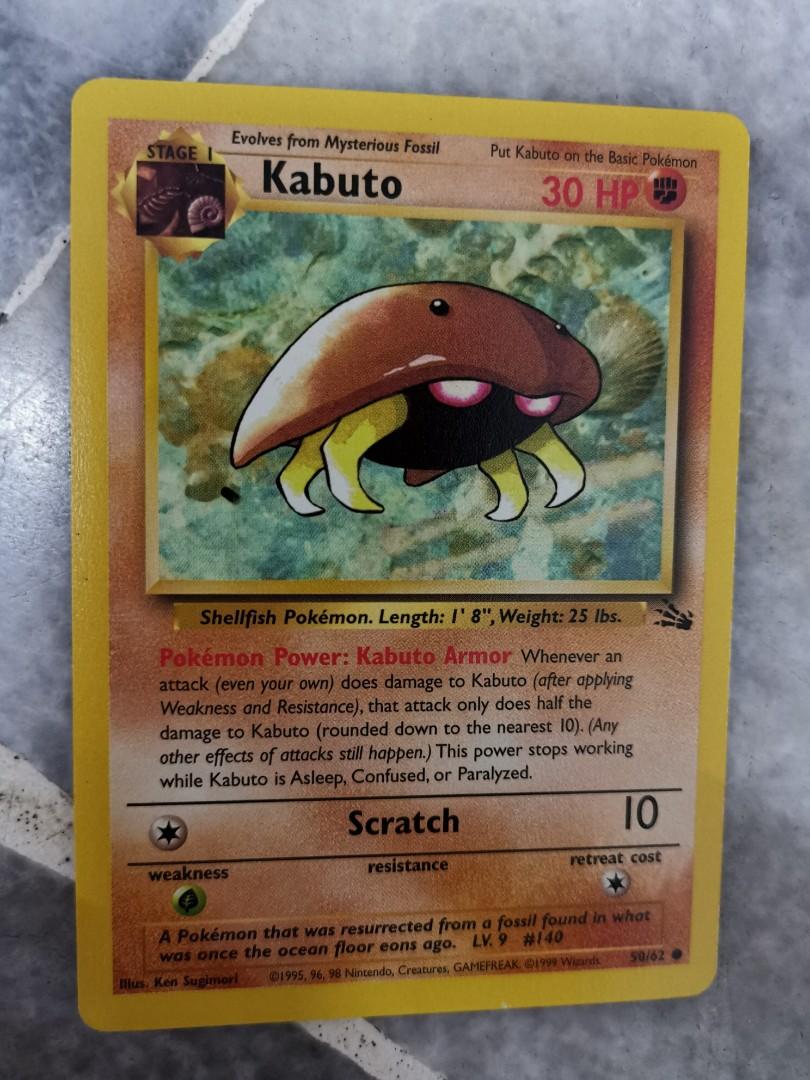 Fossil Pokemon Card Ori Kabuto Toys Games Board Games Cards On Carousell