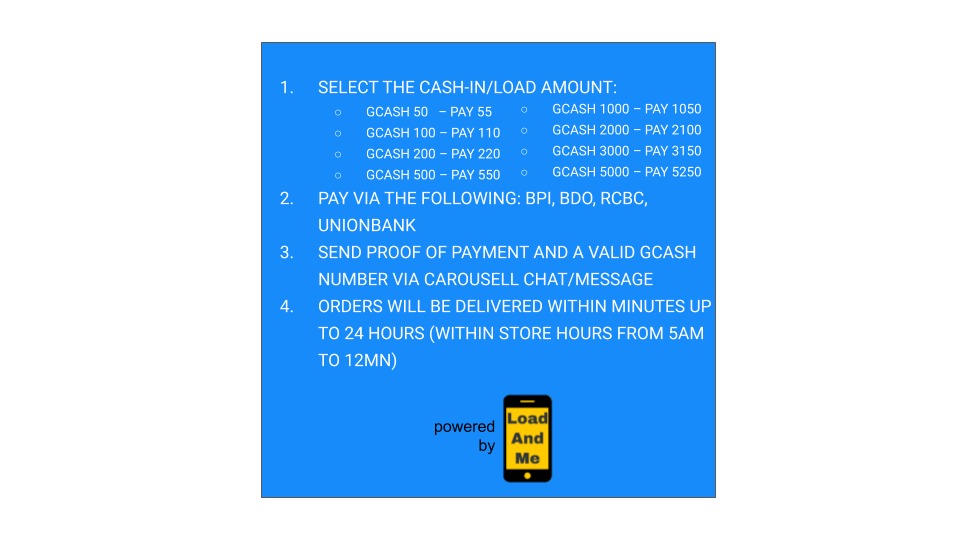 GCash Cash-In 1000 - PHP 1000 Load Top Up