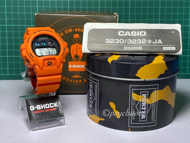G-Shock PORTER Collaboration DW-6900 Orange Watch 2017 Limited Yoshida