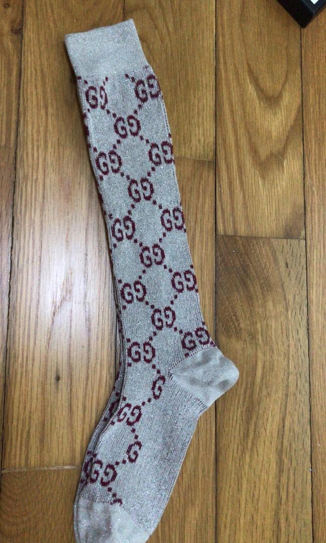 Gucci Lamé GG Socks, Women's Fashion, Watches & Accessories, Socks & Tights  on Carousell