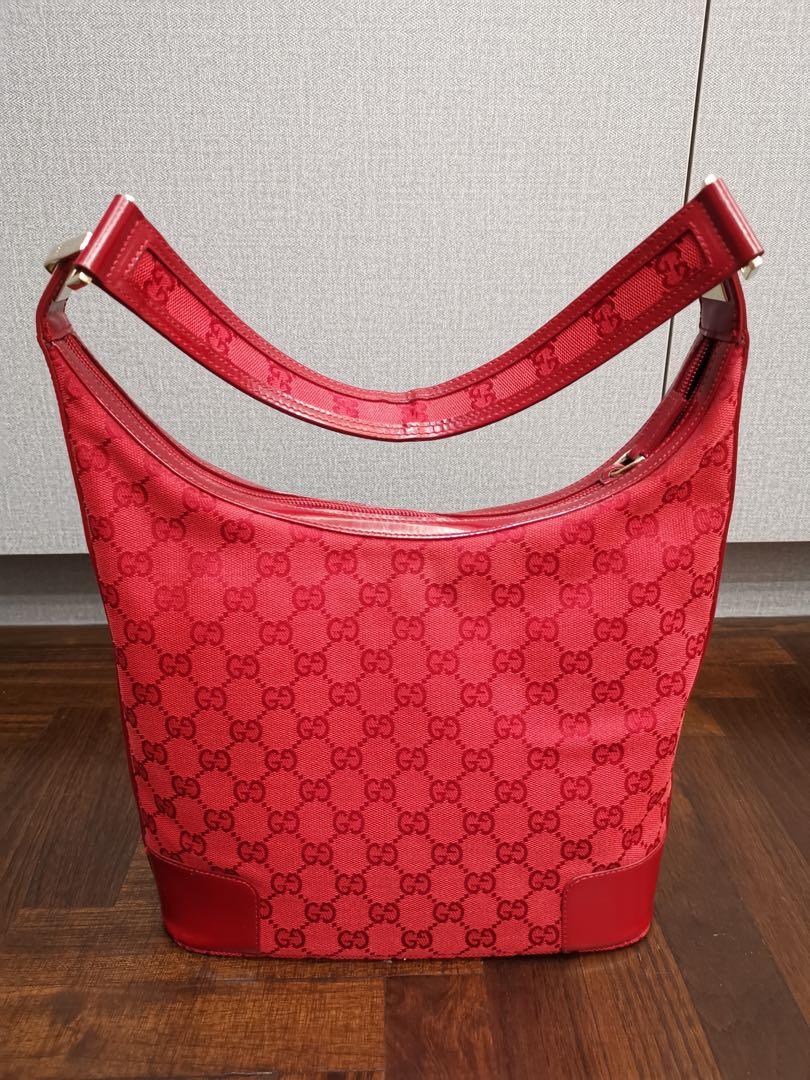 Gucci Red Canvas Lady Bag Women s Fashion Bags Wallets Tote