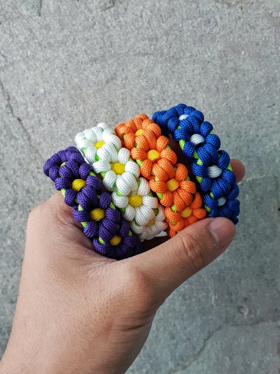 Handmade Paracord Flower Bracelet Women s Fashion Watches