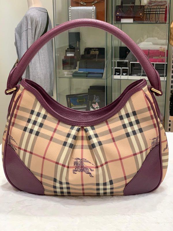 Burberry haymarket hobo store