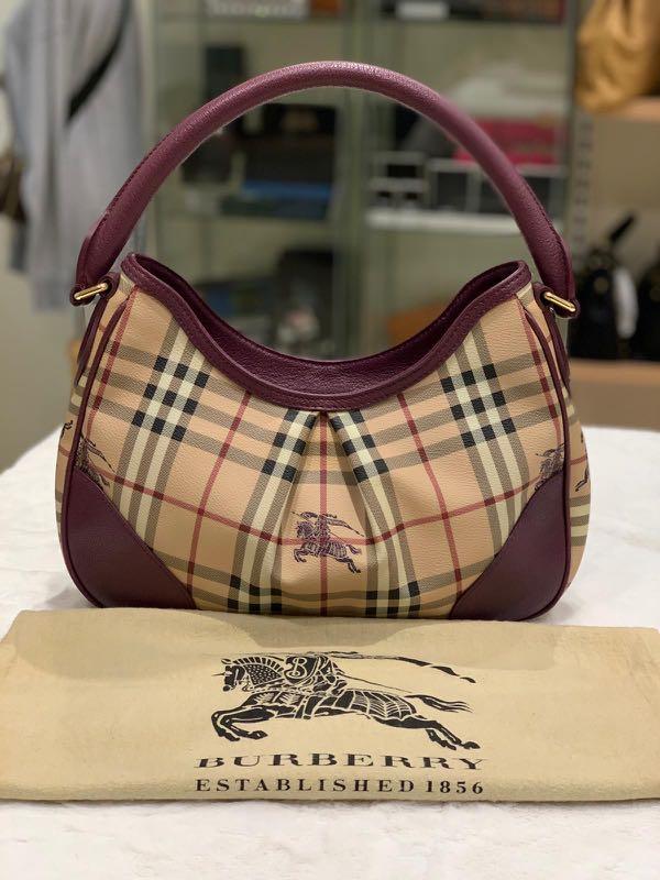 Burberry haymarket hobo sale