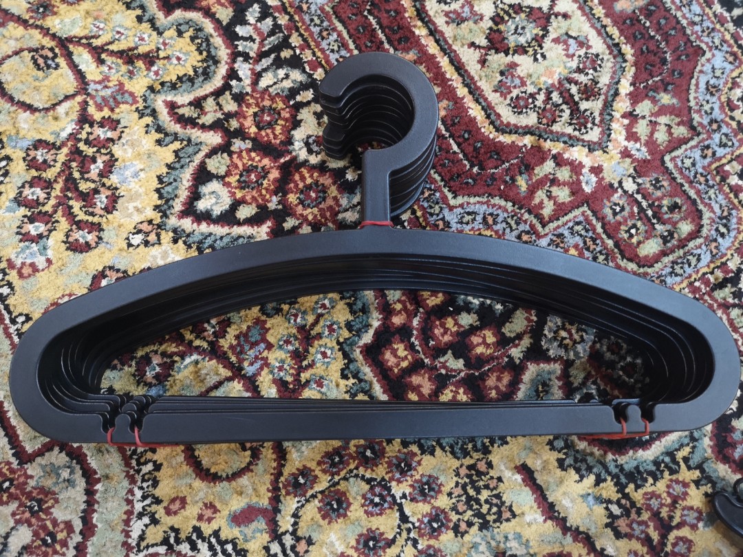 Ikea Hemlis hangers BLACK Everything Else on Carousell