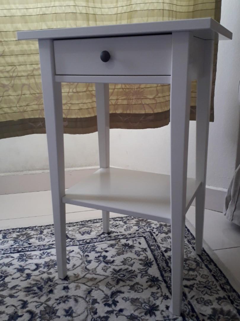 Ikea Hemnes Bedside Table White Home Furniture Furniture On Carousell