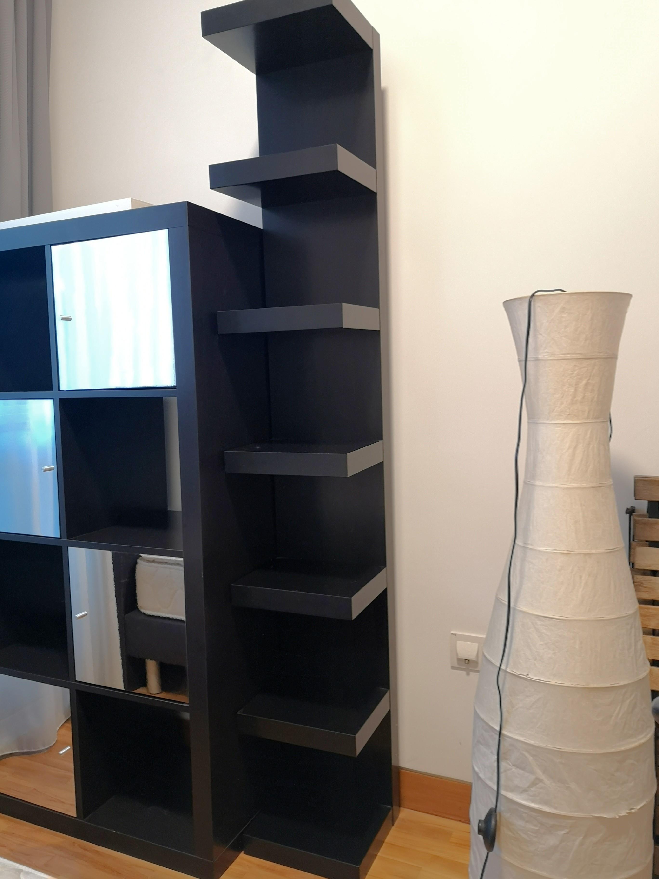 Ikea Lack Wall Shelf Black Furniture Shelves Drawers On Carousell