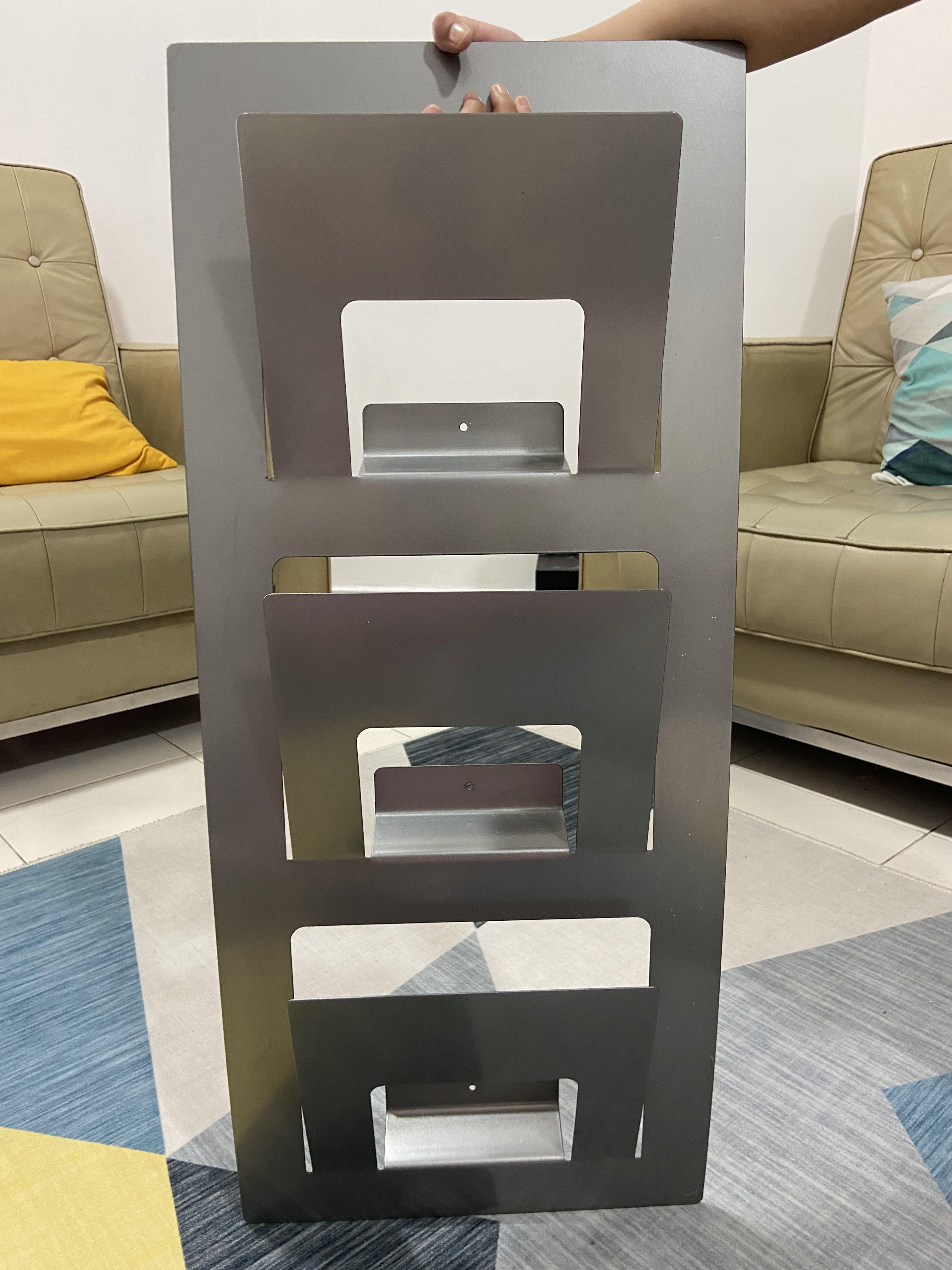 IKEA Spontan newspaper / magazine rack metal, Furniture & Home Living