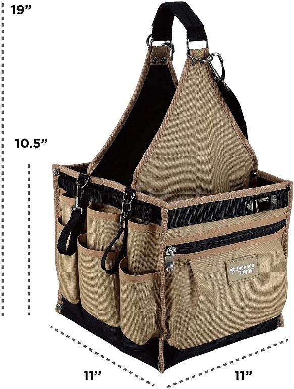 Jackson Palmer Extra Large 11” Tool Tote Carrier, 28 Pockets with