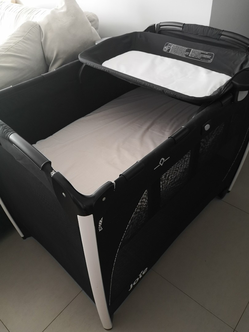Joie Excursion Change & Rock Travel Cots (Black), Babies & Kids, Baby