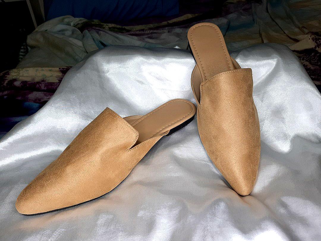 velvet pointed flats