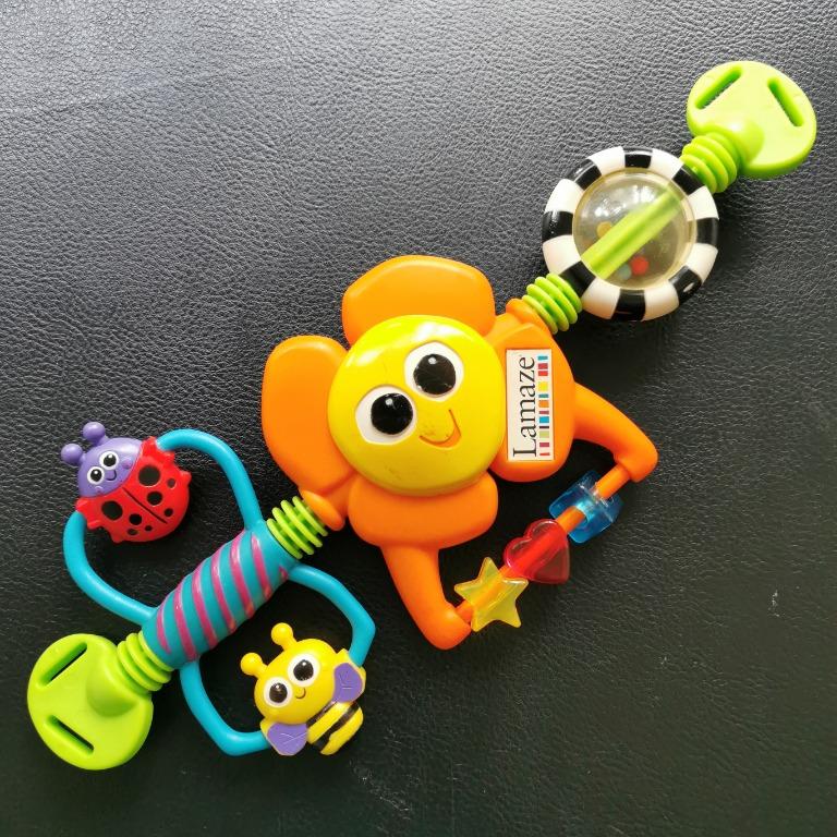 Lamaze Spin Rattle Go Baby Infant Car Seat Toy Bar Rattle Flower
