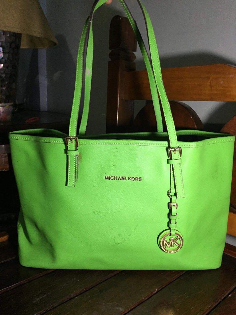 Green Michael Kors Purse with Dust Bag