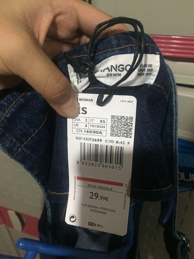 MANGO DENIM OVERALLS, Women's Fashion, Maternity wear on Carousell