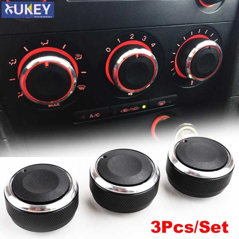 Metallic aircon switch buttons for Mazda 3 (20032008), Car Accessories