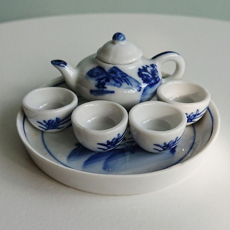 Miniature china tea set hot sale