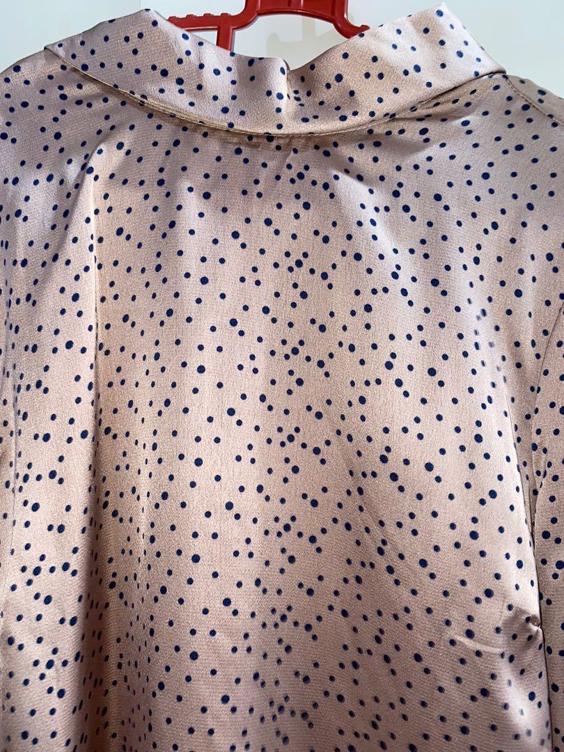 polka dot satin top