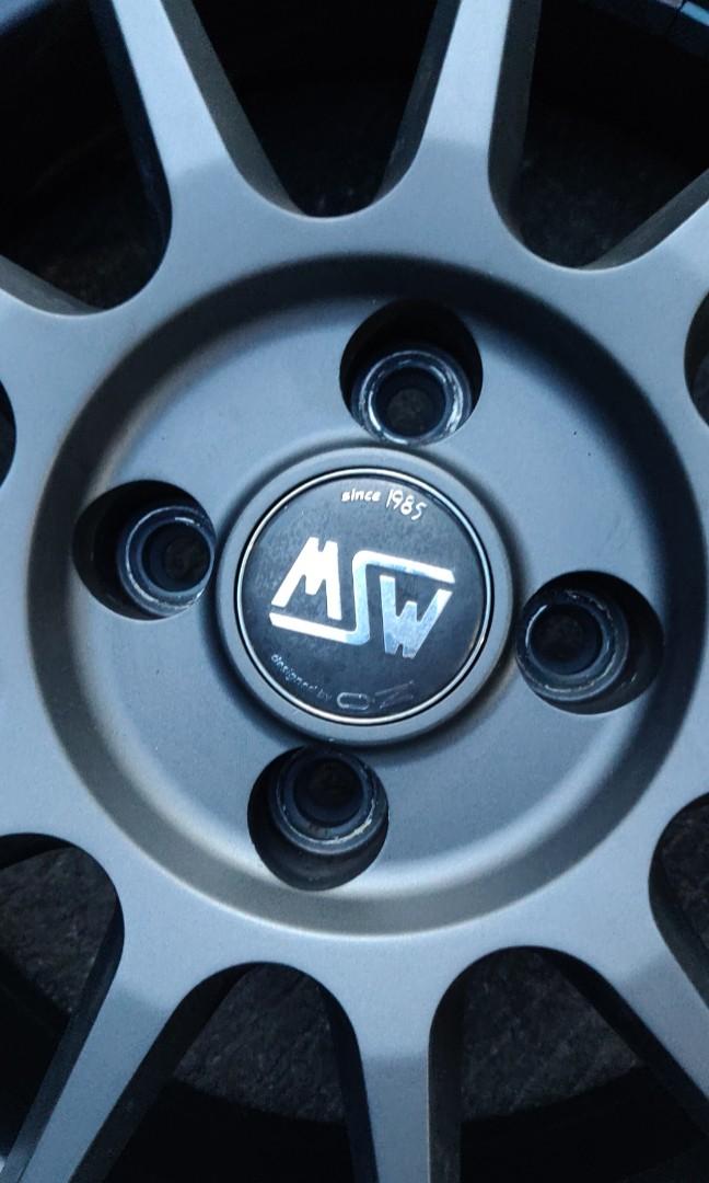 Msw By Oz Gun Metal Alloy Wheels Car Parts Accessories Mags And Tires On Carousell