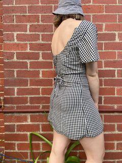 NEW Gingham checked tea dress Glassons XS
