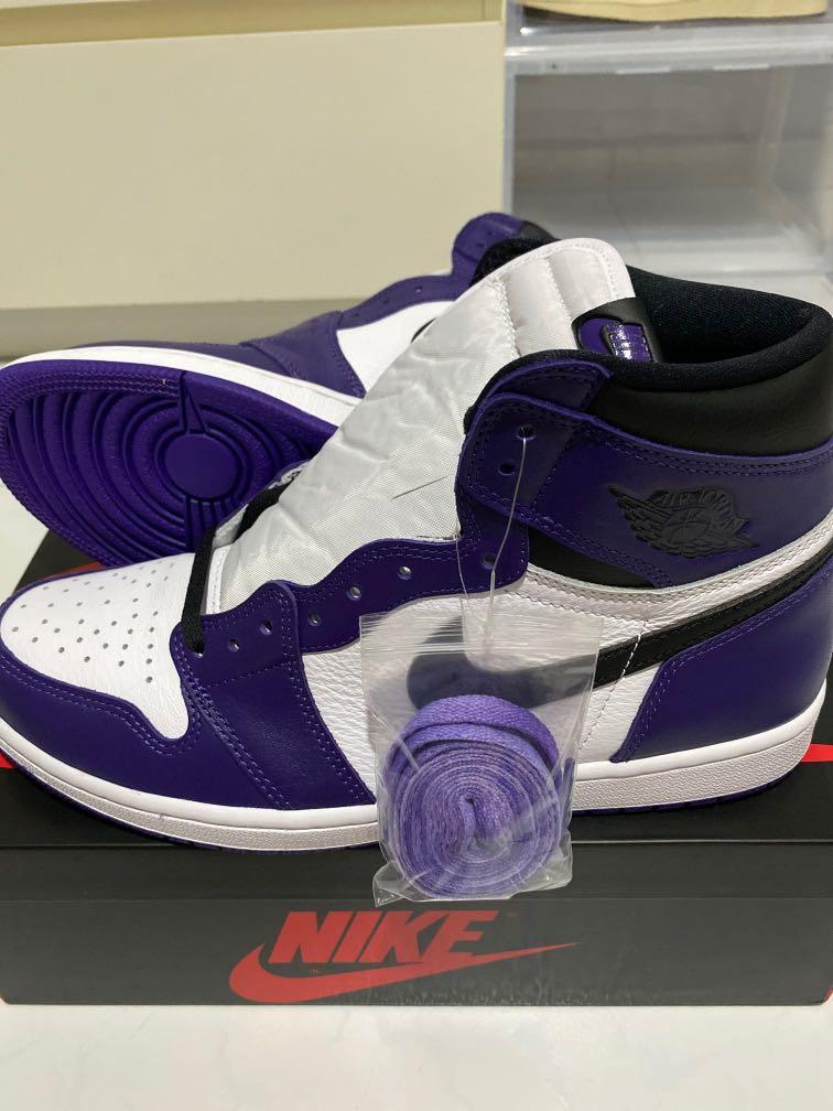Nike Air Jordan 1 Retro High Og Court Purple 2 0 Men S Fashion Footwear Sneakers On Carousell